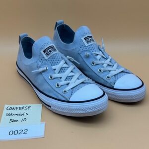 Converse Chuck Taylor All Star Modern Knit Ox Women‎ Sz 10 Blue Lightweight slip